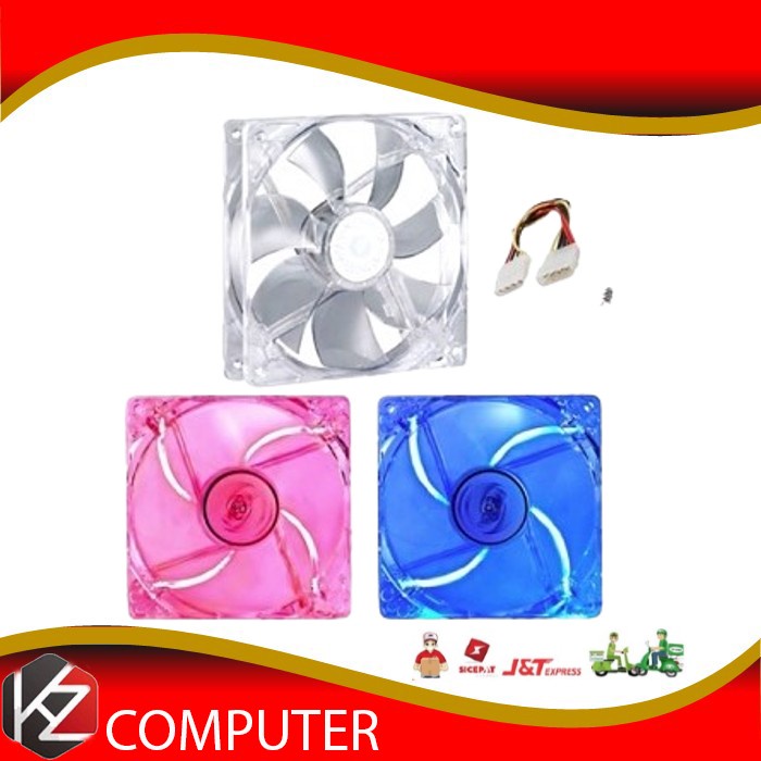 Fan Case 8 CM transparan Warna LED