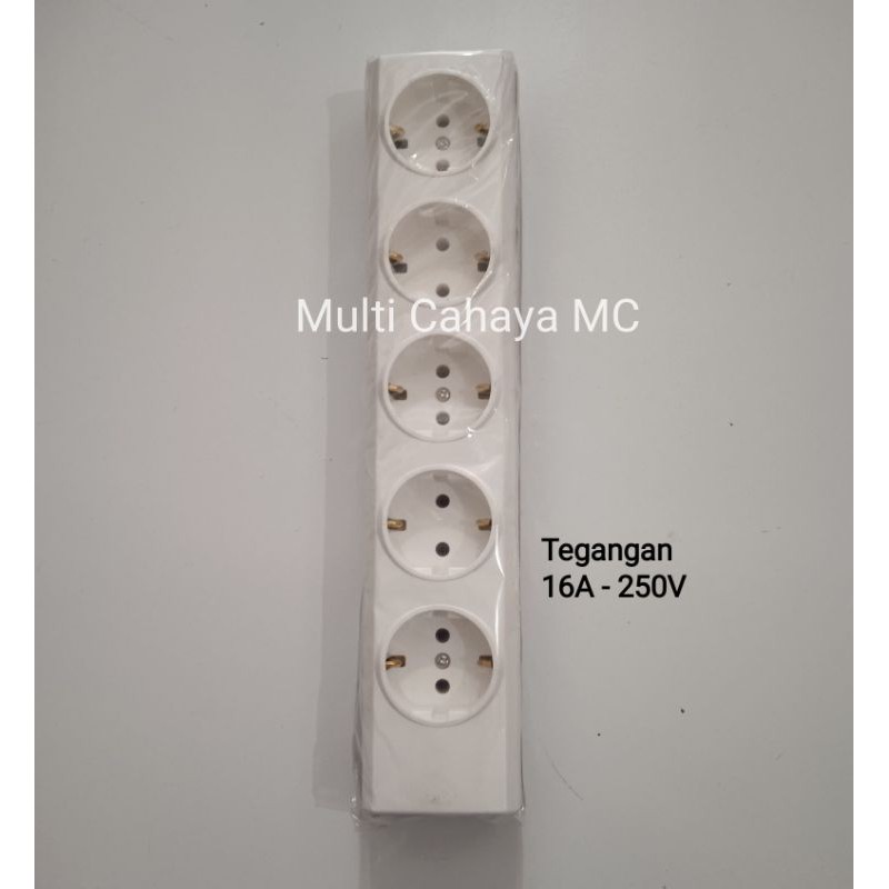 Stop Kontak Broco 5 Lubang/Stop Kontak 5 Lubang Broco 15350/Terminal Colokan 5 Lubang/Colokan 5L