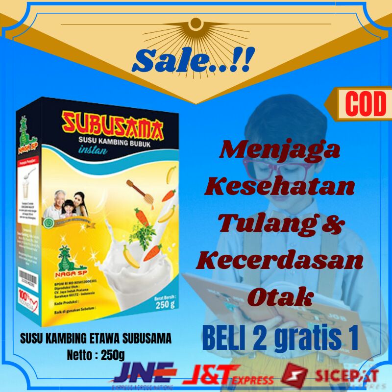 

Susu Kambing Etawa 250g Bubuk Asli Buah Sayur Madu Murni Untuk Kesehatan Tulang Dan Kecerdasan Otak Anak / Dewasa