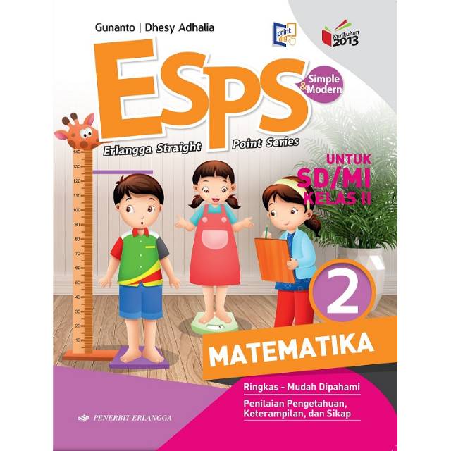 BUKU ESPS MATEMATIKA KELAS 2 SD/MI BUKU ERLANGGA BUKU PELAJARAN TERMURAH