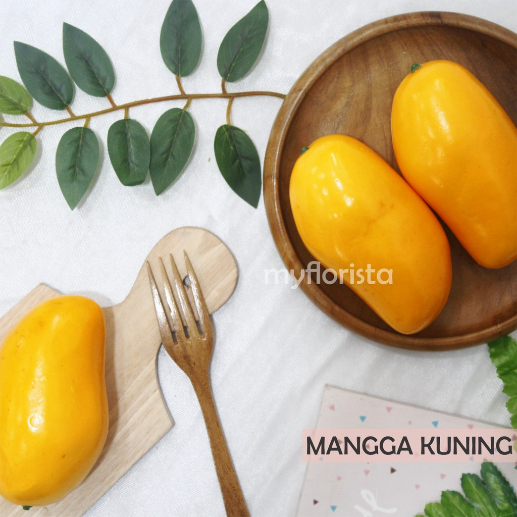 Buah dan sayur Imitasi Pajangan-Buah Palsu Plastik Mainan/MANGGA KUNING homedekor dekorasi