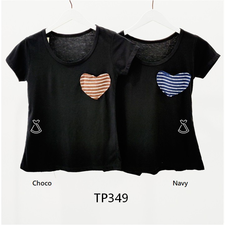 TP349 - ATASAN WANITA KAOS POLOS TANGAN PENDEK LUCU IMPORT ADEM