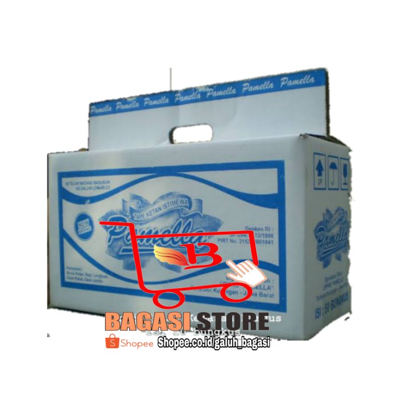 

TAPE KETAN KEMASAN KARDUS ISI 50/ TAPE KETAN PAMELA ENAK/ TAPE KETAN KUNINGAN