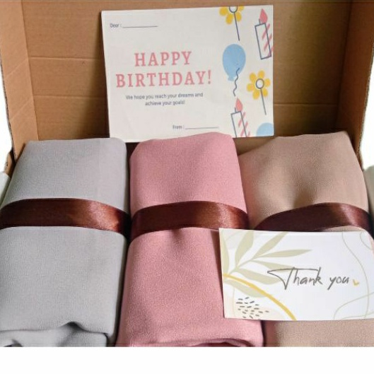 

HAMPERS / KADO ULANG TAHUN / KADO WISUDA / KADO HIJAB CERUTY BABYDOLL / BELLASQUARE