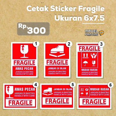 

STICKER FRAGILE / STIKER PECAH BELAH