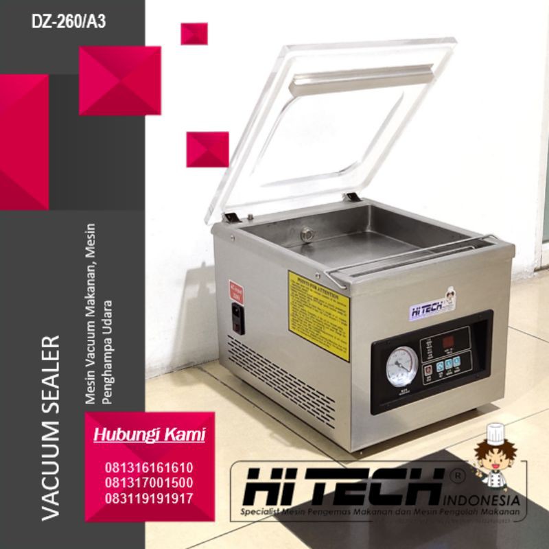 Vacuum Sealer DZ-260 Mesin Vakum Makanan DZ 260PD Mesin Penghampa Udara DZ-260/A3