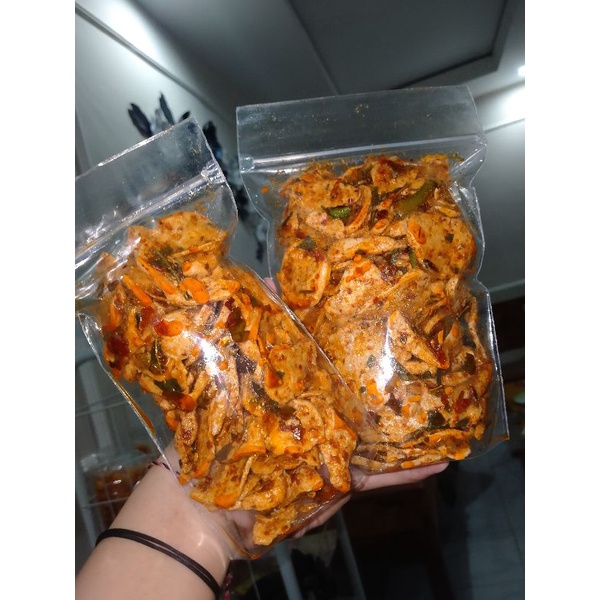 Basreng koin bulat/basreng pipih viral pedas daun jeruk by cemilanku-1