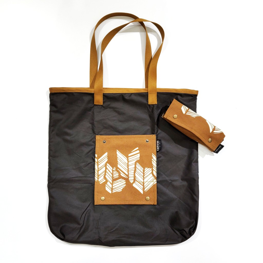 

Canvas Living Roll Shopping Bag Size M Banana Leaf Mocca