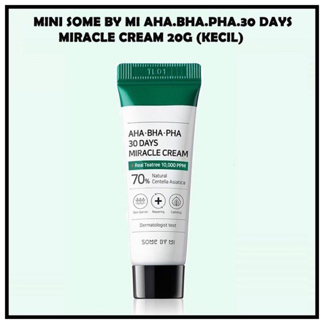 Somebymi AHA BHA PHA 30 Days Miracle Cream 20ml Mini Size