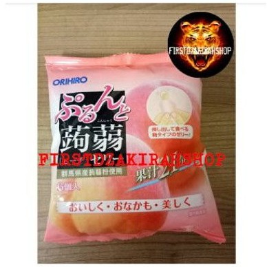 

ORIHIRO konjac jelly pouch peach jelly rasa persik 6x20gr 120gr