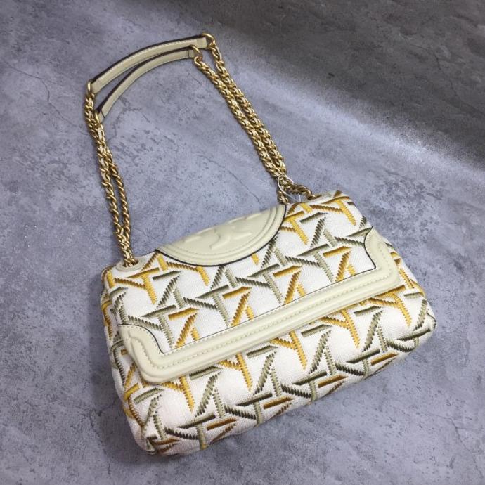 TAS BAHU TORY BURCH FLEMING SOFT EMBROIDERED CONVERTIBLE SHOULDER BAG G45GB53NJ