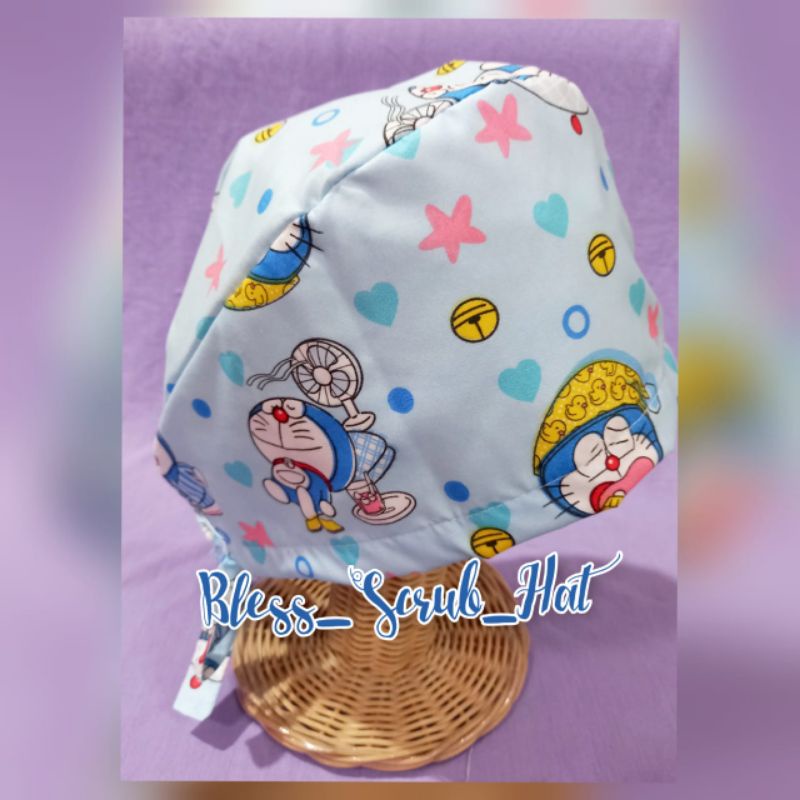 Topi Bedah / Nurse Cap/ Surgical cap/ Topi Motif/Doraemon