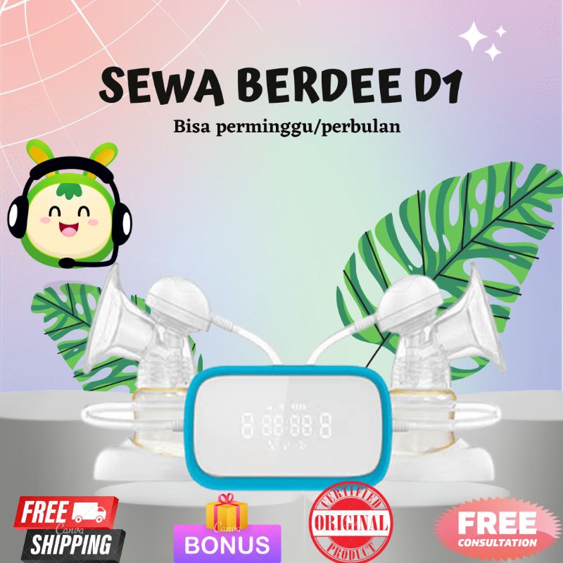 Sewa Pompa Asi Berdee D1 Breastpump Elektrik Rechargeable