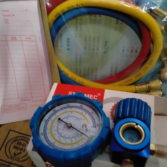 Paket Isi Freon R410 2.8kg SEGEL tabung KECIL manifold SIGHTGLASS R410