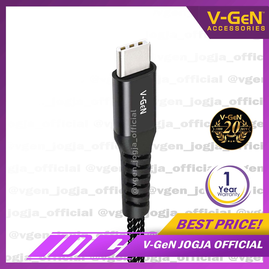 Kabel Type-C V-Gen CT1-20 Type-C to Type-C Fast Charging 3,1A