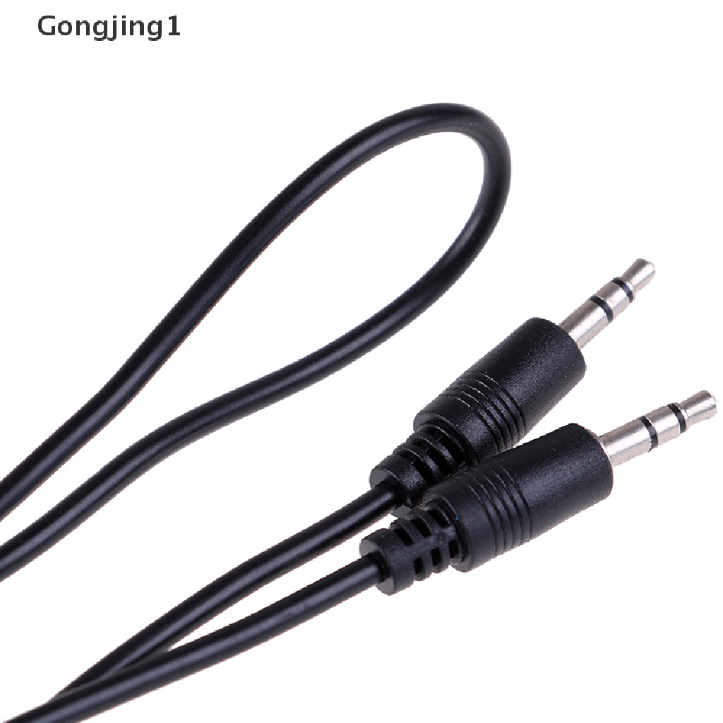 Gongjing1 1Pc Kabel aux audio stereo 3.5mm male Ke male Panjang 1m Untuk Mobil