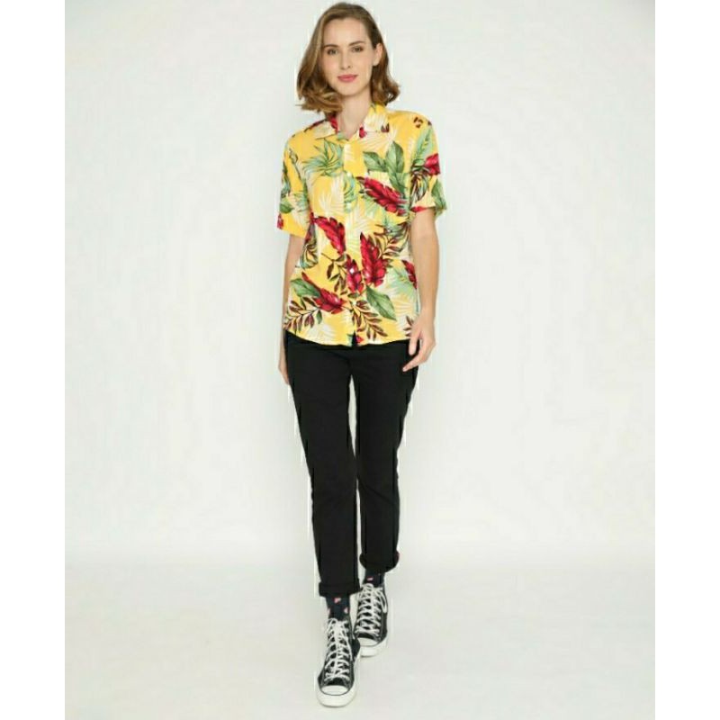 Kemeja Hawaii Erigo Volcanoes Yellow