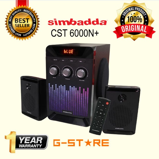 Speaker Simbadda Bluetooth CST 6000N+ Subwoofer Bass Power LED Display Speaker Bluetooth Simbadda CST 6000N+ Subwoofer Bass Power LED Display RGB Light  Simbadda Speaker CST6000N+ SPEAKER SIMBADDA CST 6000 N+ BLUETOOTH + WITH REMOTE