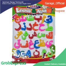 MAINAN EDUKASI ANAK HURUF ANGKA ARAB HIJAIYYAH MAGNET MURAH