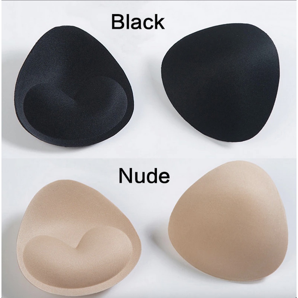 Sepasang Spons 2 pcs Nude Lembut Busa Bra Removeable Busa Pad Sponge Cup Bra / Busa Spon Pengganti