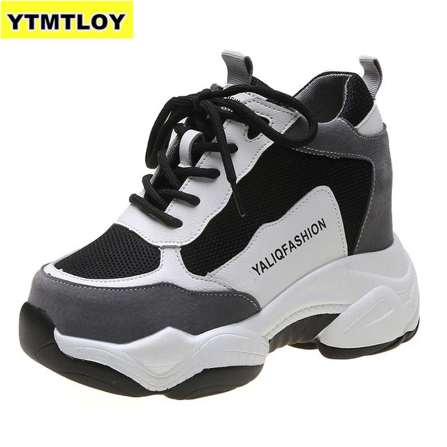 2020 New Designer Sneakers Women Platform Casual Shoes Fashion White  Platform Basket Femme Yellow