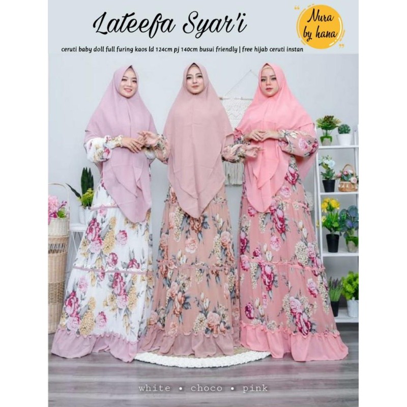 Lateefa Syar’i Gamis Nura by hana.