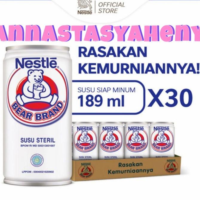 

[COD] Bear Brand Susu Steril 189 ml x 30 pcs [COD]