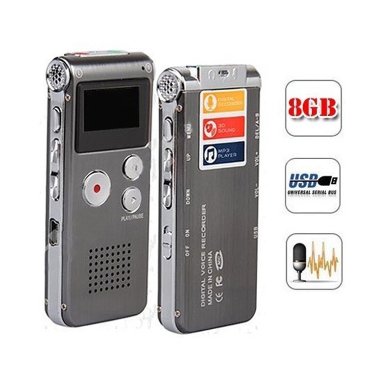 VCR-07 Professional 8GB Mini Digital Audio Voice Recorder USB Flash 650Hr Dictaphone MP3 Player