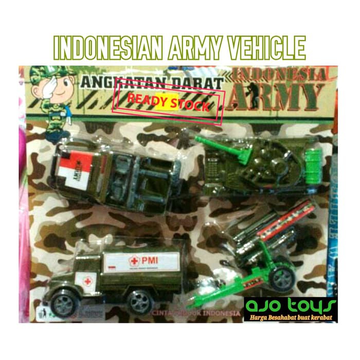 Miniatur Tank - Diecast Kapal Perang - Diecast Mobil Perang Mainan Artileri Angkatan Darat Indonesia