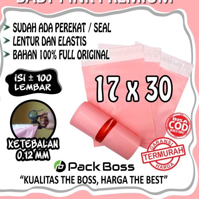 

❆ POLYMAILER 17X30 BABY PINK PREMIUM LANGSUNG PABRIK TEBAL DAN HALUS ➼