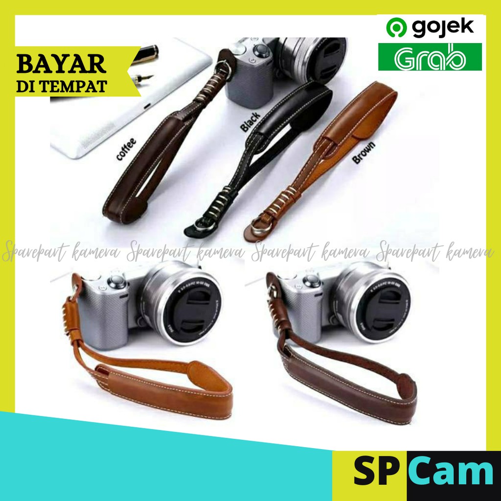 Tali Kamera Hand Strap Kulit Wrist Strap Kamera Mirrorless Fujifilm Sony Canon Etc