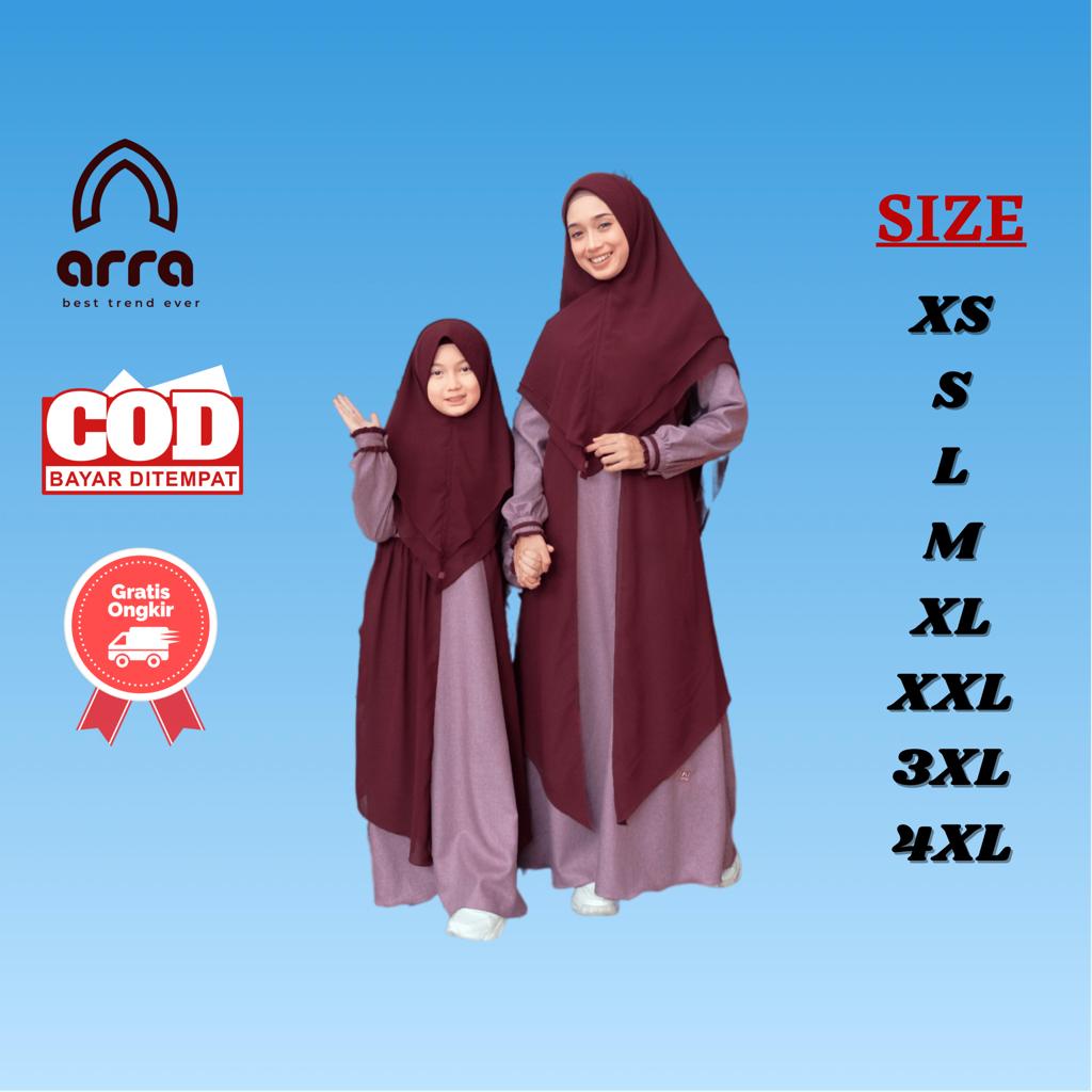 Baju Couple Ibu dan Anak Perempuan Lebaran 2022 Kondangan Baju gamis busana kembaran couple Pasangan