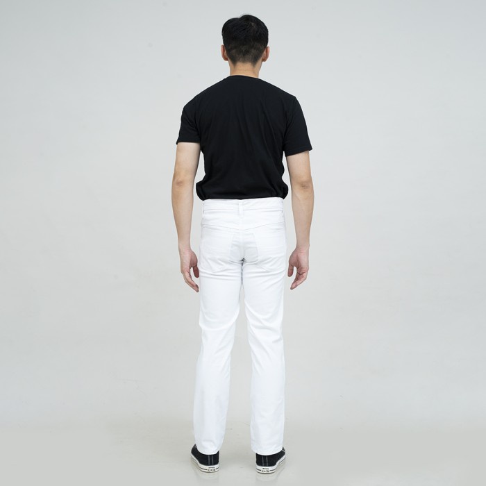 Houseofcuff Celana Chino Panjang Pria Slim fit Stretch Jeans Putih