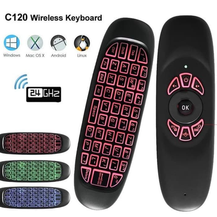 Remote TV backlight Mini C120 2.4G Wireless Air Mouse Remote Keyboard TV - 460170