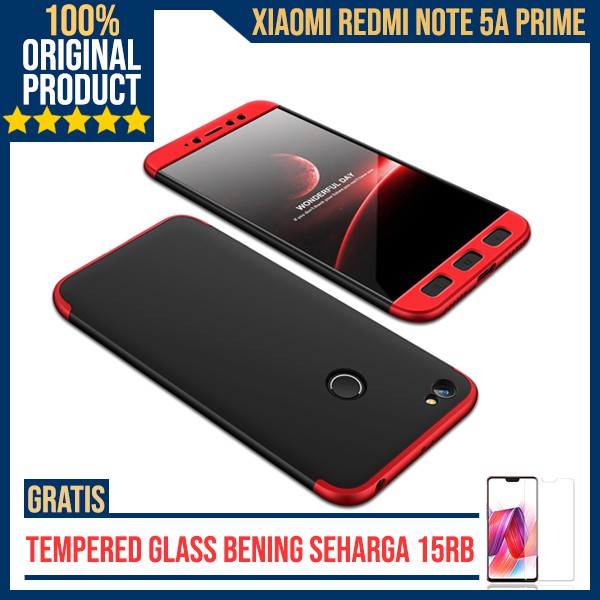 Case Xiaomi Redmi Note 5A Prime GKK 360 Hardcase Depan Belakang Casing Full Cover Protection