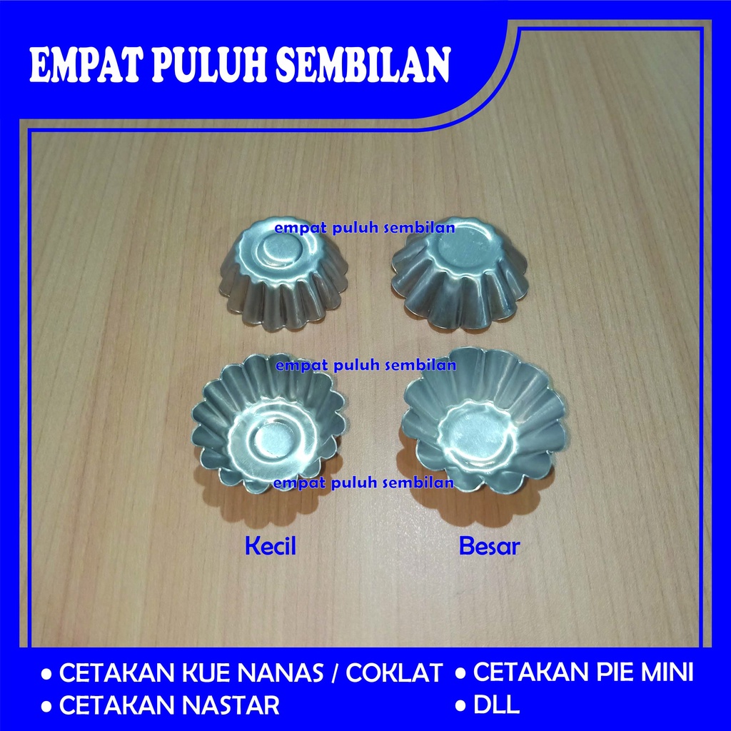 CETAKAN KUE NASTAR TEBAL / CETAKAN COKELAT / CETAKAN KUE KERANJANG MINI / CETAKAN PIE MINI