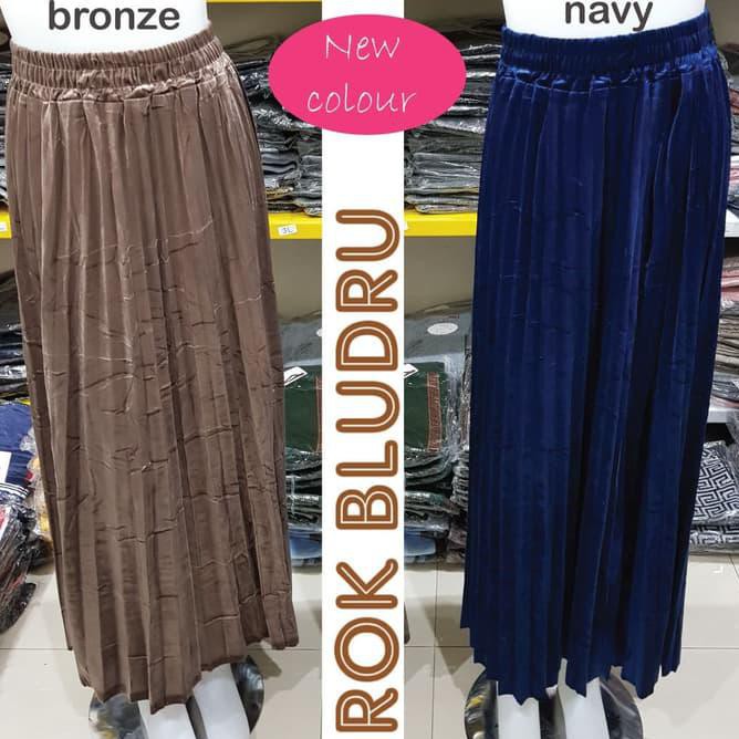 705O ROK PLISKET BLUDRU WANITA / ROK BLUDRU WANITA / ROK JUMBO WANITA - ROK BLU MAROON 60H2