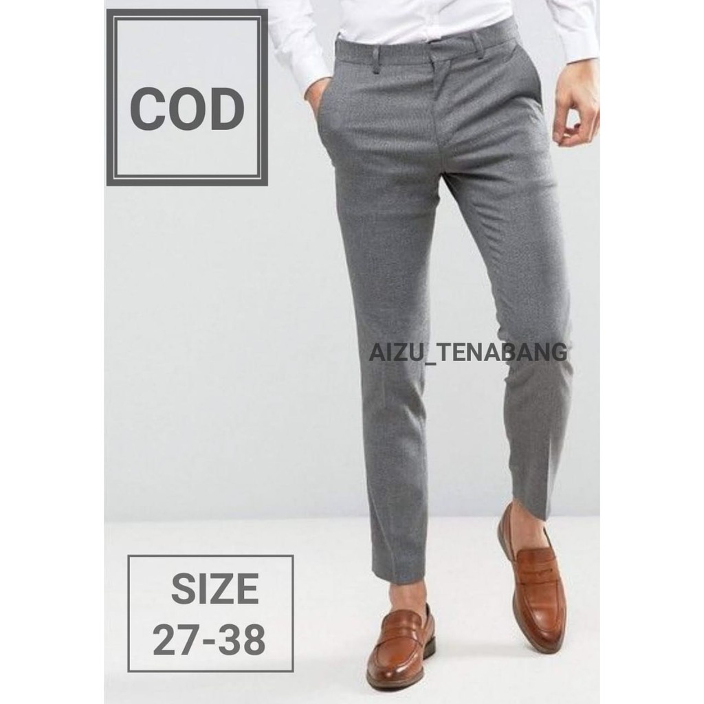 CELANA KANTOR SLIMFIT PRIA FORMAL/CELANA BAHAN PRIA/CELANA KERJA KANTOR PRIA