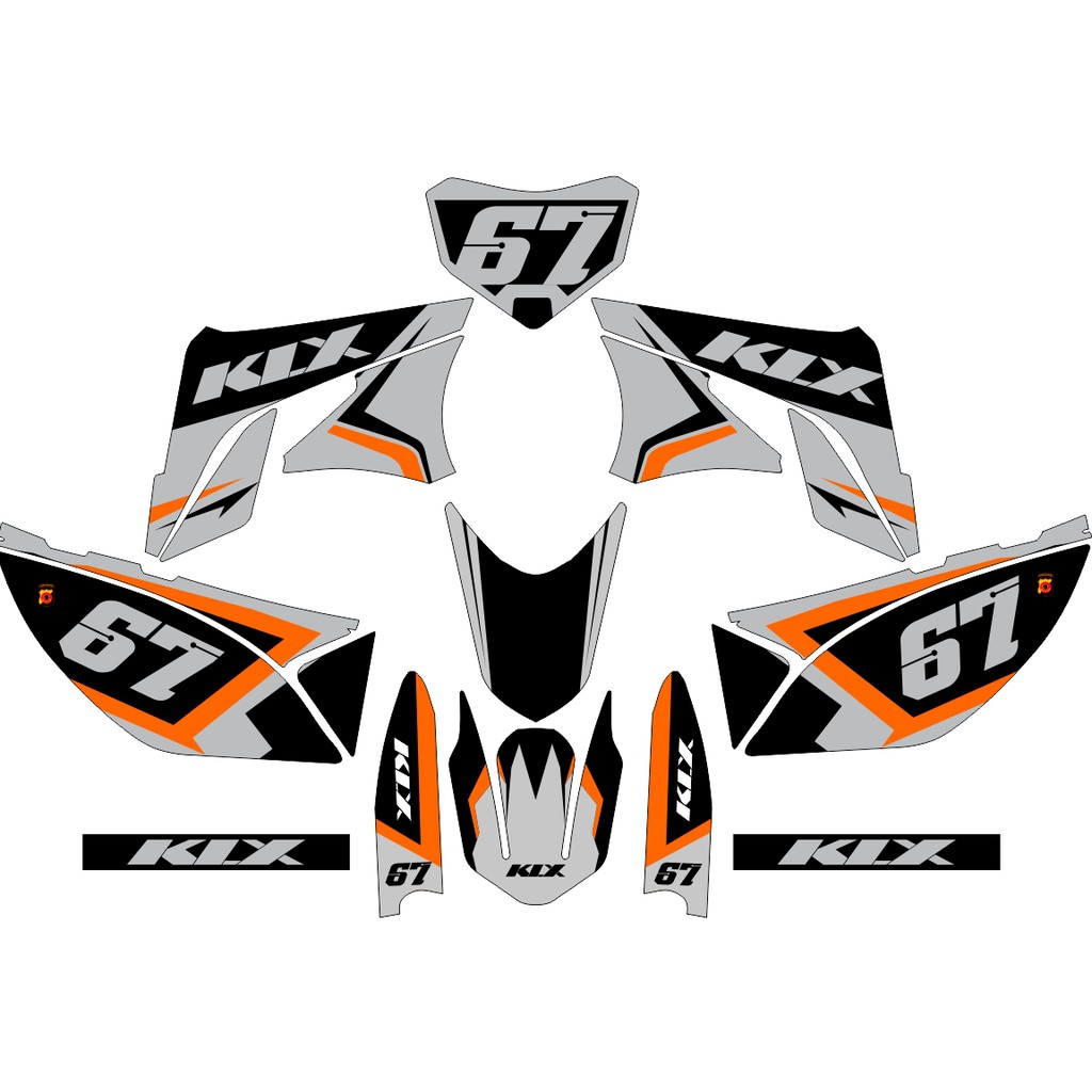 KLX B STIKERCUSTOM FULL BODY DEKAL STICKER STRIPING