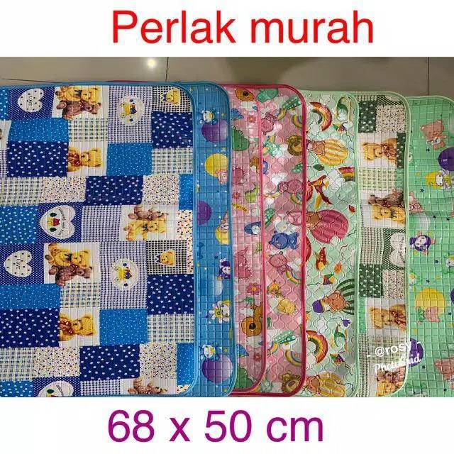 68x50 Perlak Alas Tidur Ompol Bayi Perlak Murah alas ompol perlak karet Waterproff Lucu Motif