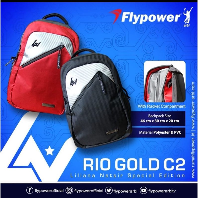 tas Flypower Rio gold c2 / tas badminton