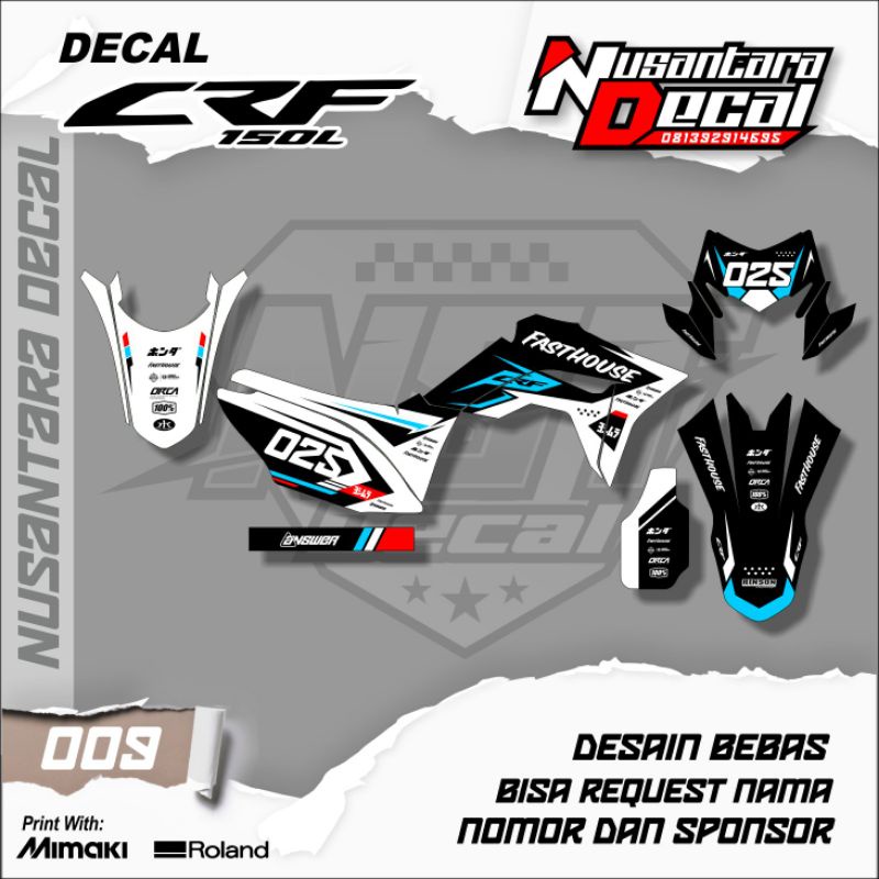 Decal CRF 150 250 Full body fasthouse desain custom