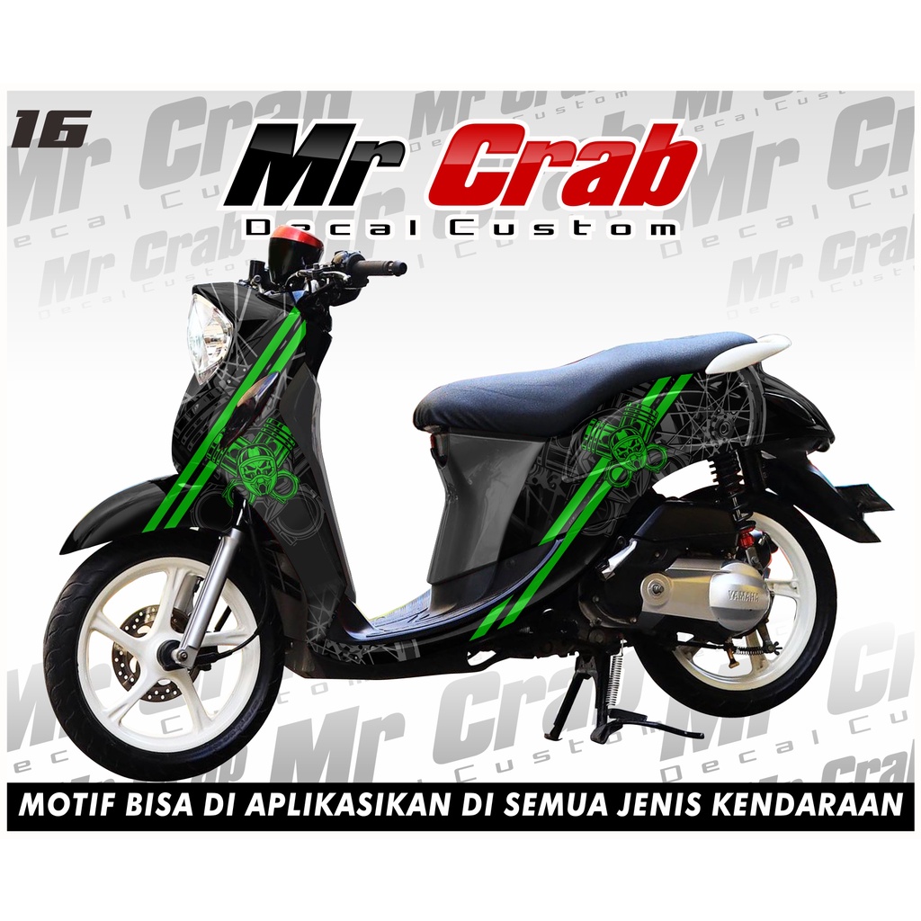 Decal Fino 125 Full Body Desain Tengkorak Bertopeng 16
