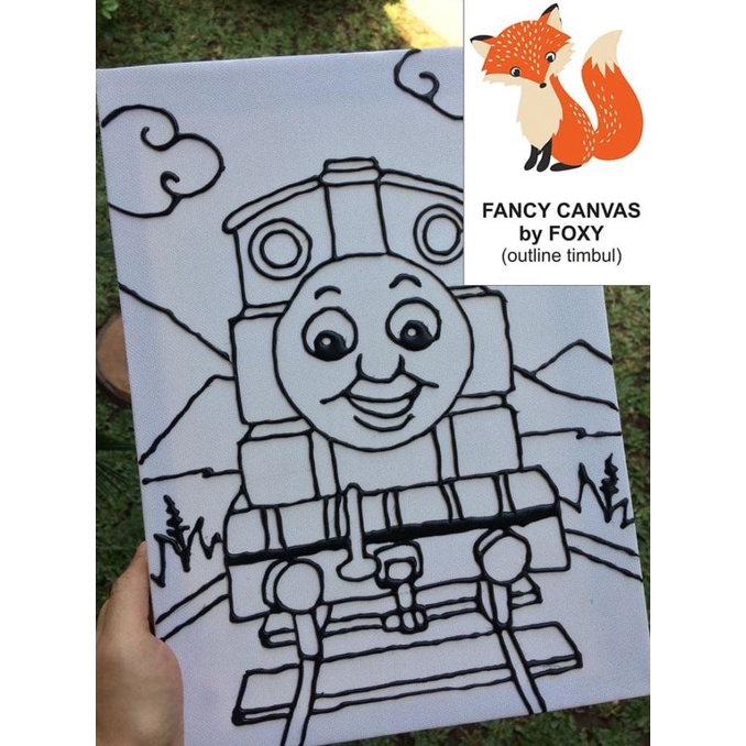 

kanvas lukis anak gambar THOMAS TRAIN versi simple