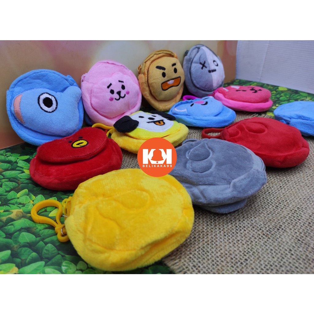 DOMPET KOIN BTS BT21 KECIL BAHAN KAIN / DOMPET BTS / DOMPET KOIN KARAKTER / DOMPET KOIN BTS21 / DOMPET KARAKTER KOIN / DOMPET KARAKTER BAHAN KAIN / DOMPET KOIN BTS BAHAN KAIN