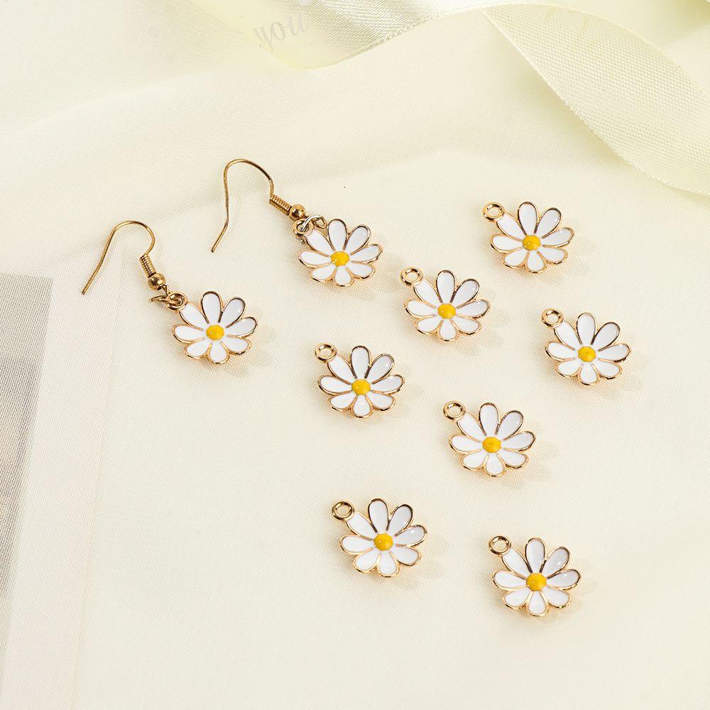 Preva Daisy Charm Charm Alloy Anting charms Enamel Charm Manik Manik Bunga Daisy