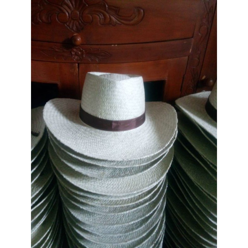 TOPI JERAMI TOPI PANDAN MOTIF HONGKONG TOPI ETNIK