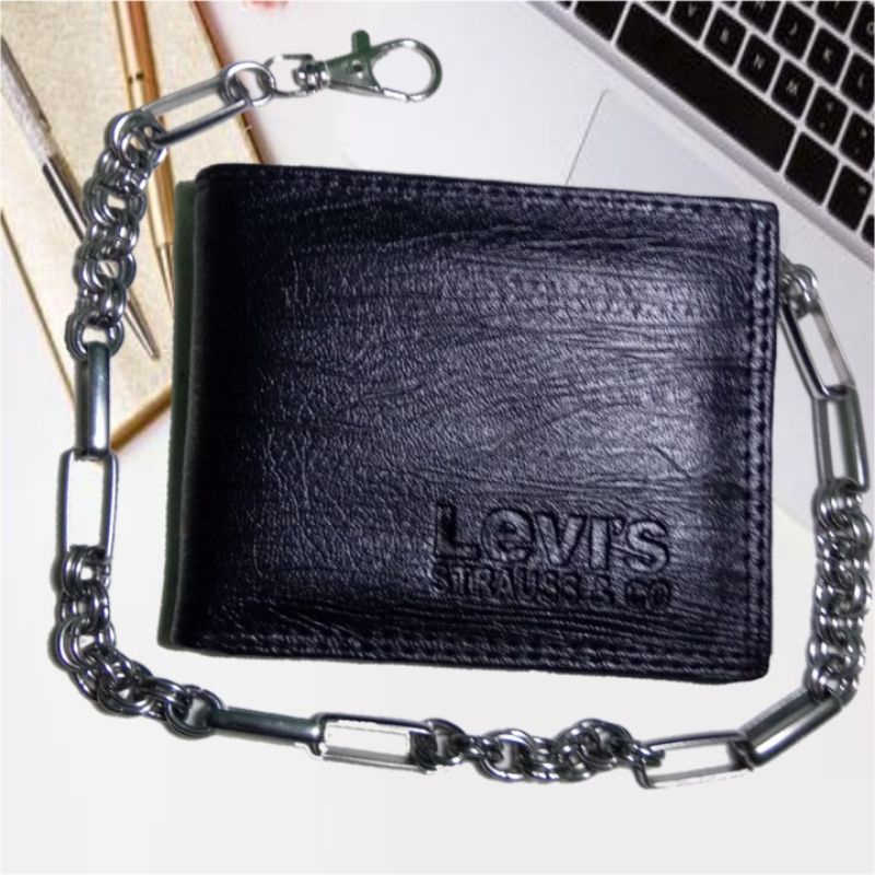 DOMPET PRIA TERBARU/DOMPET RANTAI KULIT SEMI