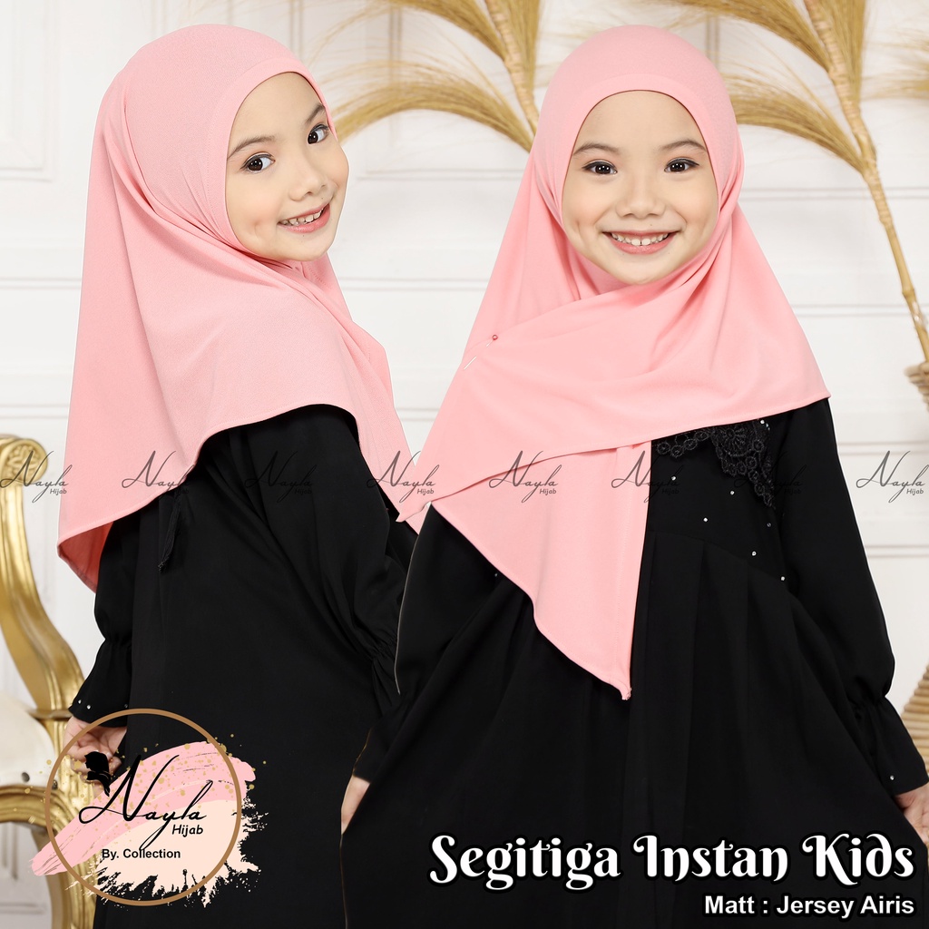 KERUDUNG SEGITIGA INSTAN KIDS HIJAB PASHMINA INSTAN ANAK JERSEY AIRIS TERBARU NAYLA HIJA'B