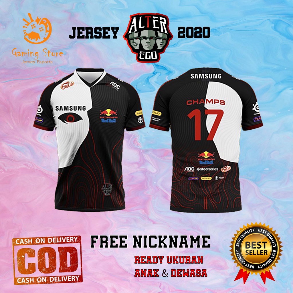 Jersey Kaos Baju Alter Ego Mobile Legend PUBG Free Fire AOV DOTA